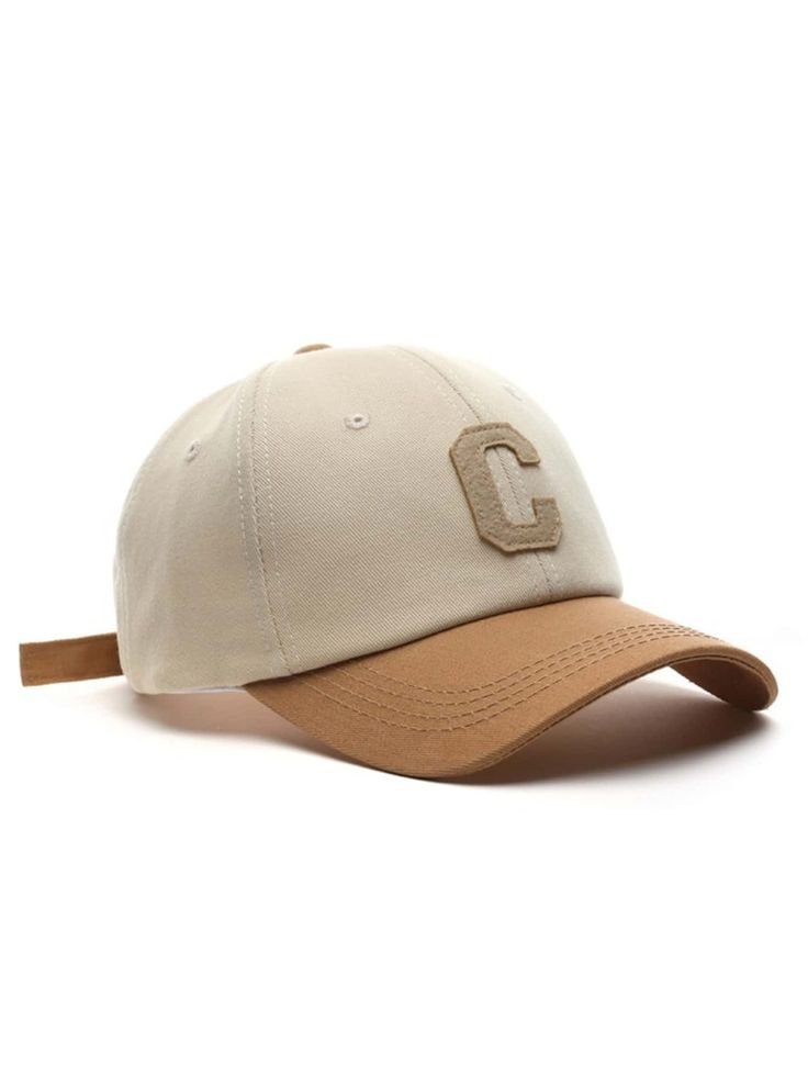 men letter patched baseball cap